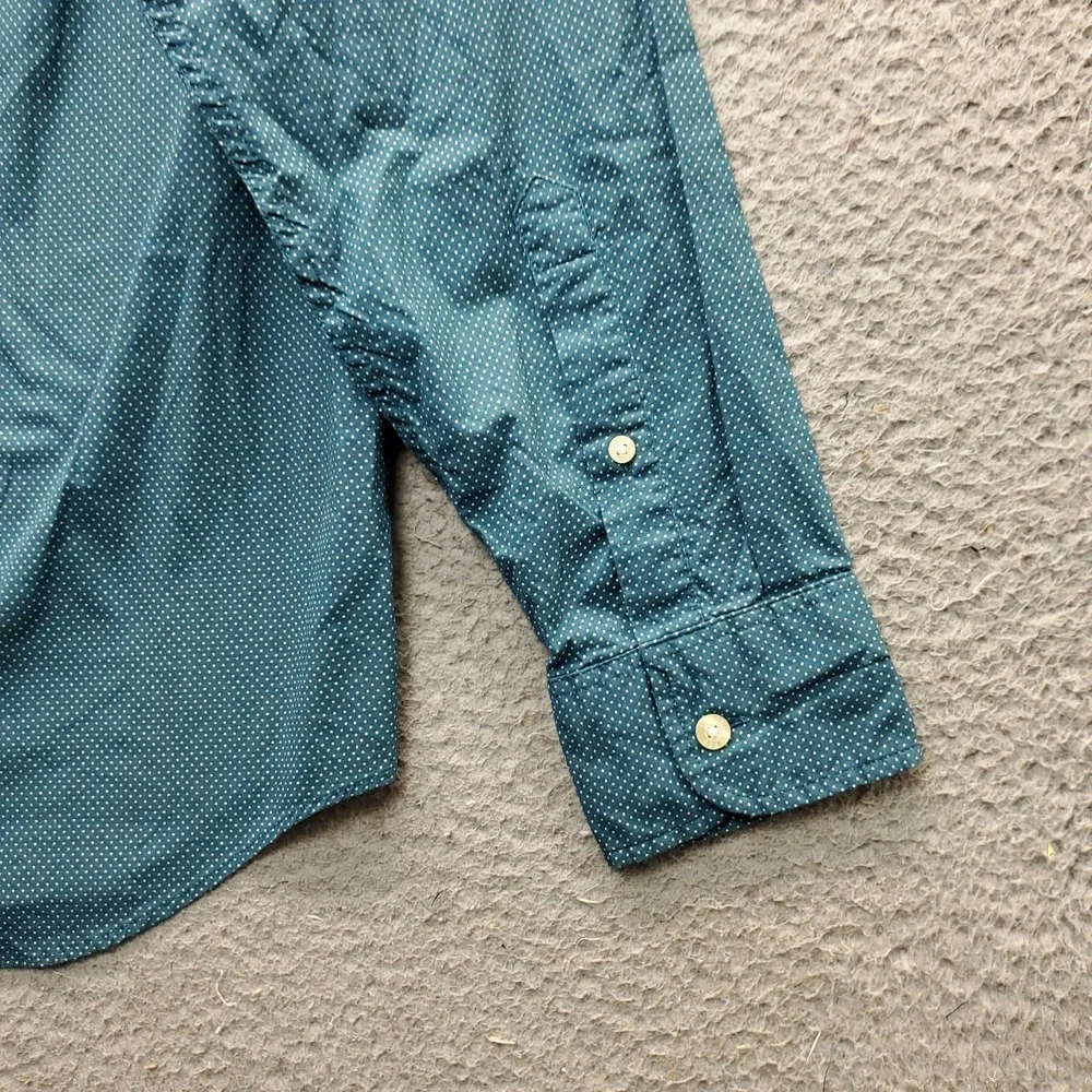 J.CREW Shirt Mens Medium‎ Multi Polka Dot Classic Long Sleeve Collared Button-Up